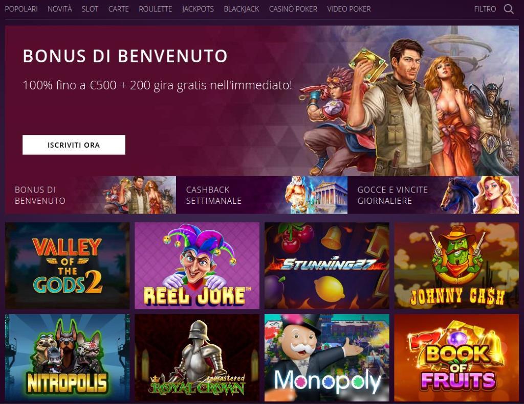 Slot e altri giochi del casinò